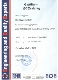 QMS ISO 9001-2008 Internal Audit Training Course